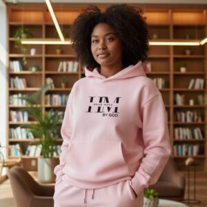 Pink Unisex drop shoulder Hoodie